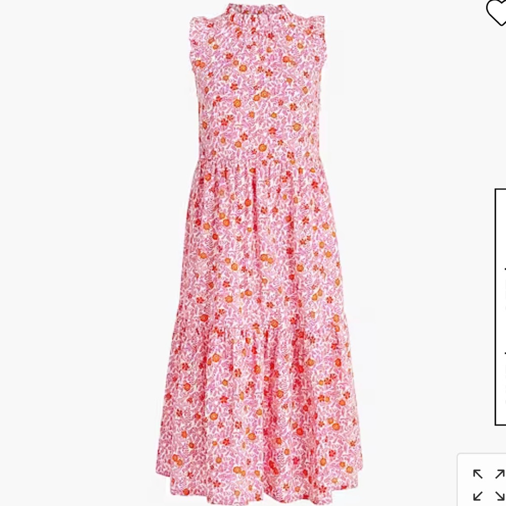 New JCrew floral tiered midi dress